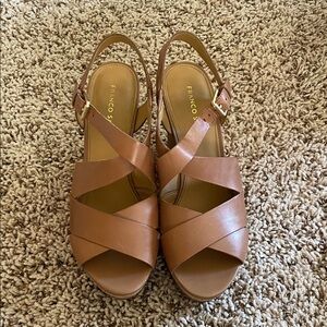 Franco Sarto Women's Brown Strappy Sandals